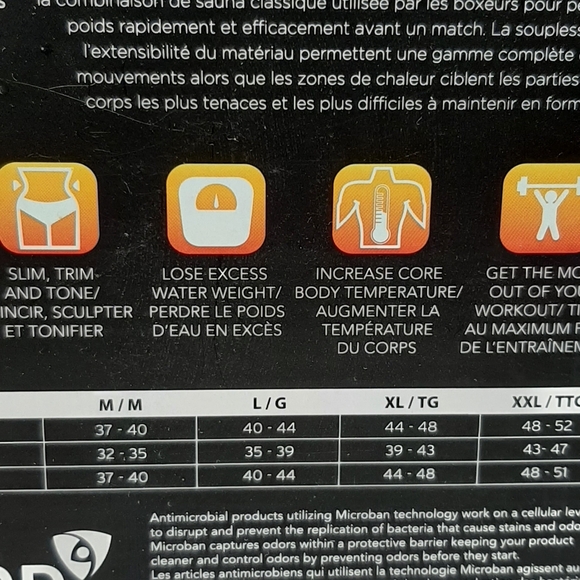 SaunaFX Men's Neoprene Sauna Vest & Sauna Short Large Workout Black Gray Trim - Picture 5 of 6